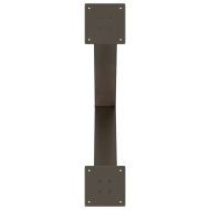 Крака за трапезна маса, X-образни, 3 бр., естествена стомана, 80 x (72-73) см, стомана