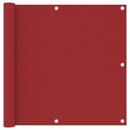 Балконски параван, червен, 90x300 см, оксфорд плат