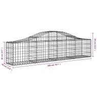 Габионни кошници арка 13 бр 200x30x40/60 см поцинковано желязо