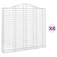 Габионни кошници арка 8 бр 200x30x180/200 см поцинковано желязо