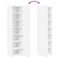 Висок шкаф, бял, 45x42,5x185 см, инженерно дърво