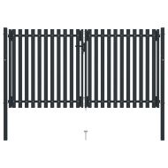 Двойна оградна порта от стомана 300x150 см, антрацит