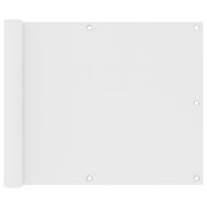 Балконски параван, бял, 75x400 см, оксфорд плат