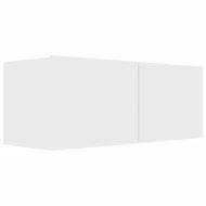 Комплект ТВ шкафове от 6 части, бял, инженерно дърво