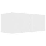 Комплект ТВ шкафове от 4 части, бял, инженерно дърво