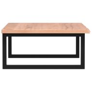 Стенен рафт за мивка, стомана и масивно дърво дъб