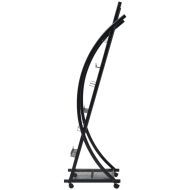 Стелаж за списания, 40x32x13 cм, черен, A4