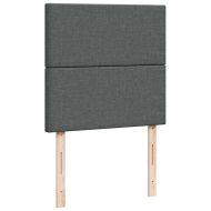 Османска легло с матрак, тъмносиво, 80x200 см, плат