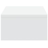 Стойка за монитор с чекмеджета бяла 50x27x15 см инженерно дърво