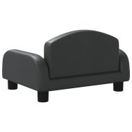 Детски диван черен 50x40x30 см изкуствена кожа