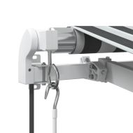 Автоматично прибираща се тента, антрацит и бял, 300x250 см