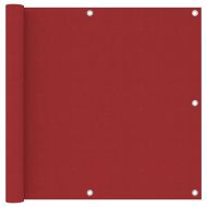 Балконски параван, червен, 90x400 см, оксфорд плат