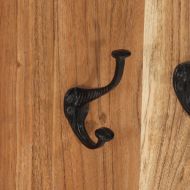 Закачалки за дрехи, 2 бр, акациево дърво масив, 38x100 см