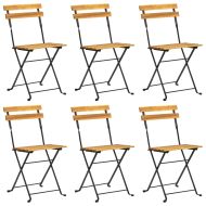 Градински трапезен комплект, сгъваем, 7 части, акация масив