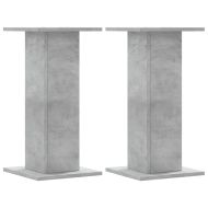 Стойки за растения 2 бр бетонно сиви 30x30x60см инженерно дърво
