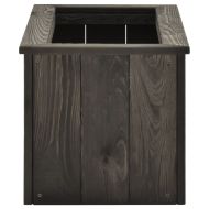 Повдигната леха, тъмносива, 74x32x30 см, бор масив