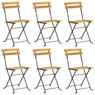 Градински трапезен комплект, сгъваем, 7 части, акация масив