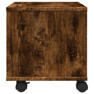 Стойка за принтер с колелца, опушен дъб, 41x32x34,5 см