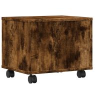 Стойка за принтер с колелца, опушен дъб, 41x32x34,5 см