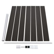 Ограден панел, WPC, 175x146 см, сив