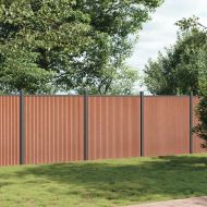 Ограден панел, кафяв, 526x186 см, WPC
