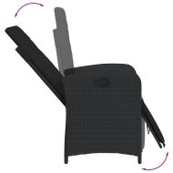 Бистро комплект с възглавници 3 части черен полиратан