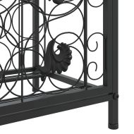 Поставка за вино за 73 бутилки черна 45x36x200 см ковано желязо