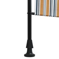 Външна ролетна щора, жълто и бяло, 120x270 см, плат и стомана