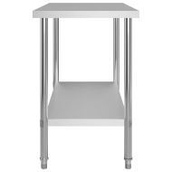 Кухненска работна маса с рафт 120x60x120 см неръждаема стомана