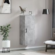 Стенен шкаф бетонно сив 34,5x34x90 см