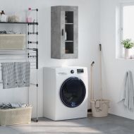 Стенен шкаф бетонно сив 34,5x34x90 см