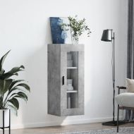 Стенен шкаф бетонно сив 34,5x34x90 см