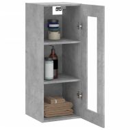 Стенен шкаф бетонно сив 34,5x34x90 см