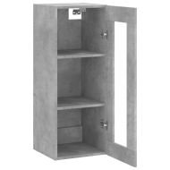 Стенен шкаф бетонно сив 34,5x34x90 см