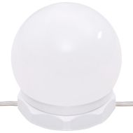 LED тоалетка с шкафове, кафяв дъб, инженерно дърво