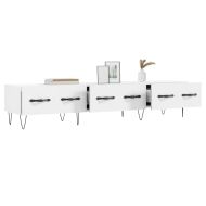 ТВ шкаф, бял, 150x36x30 см, инженерно дърво