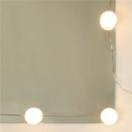 Комплект тоалетка с LED, опушен дъб, инженерно дърво