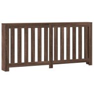 Капак за радиатор, кафяв дъб, 175x20x82 см, инженерно дърво