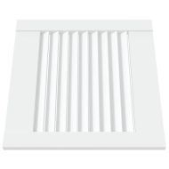 Врата за шкаф с решетен дизайн, бяла, 39,5x39,4 см, бор масив