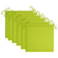 Сгъваеми градински столове, 6 бр, с възглавници, акация масив