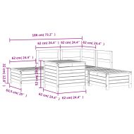 Градински комплект 6 части импрегнирано борово дърво
