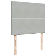 Османска легло с матраци, светлосиво, 120x200 см, кадифе