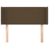 Горна табла за легло, тъмнокафява, 103x16x78/88 см, плат