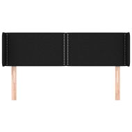 Горна табла за легло, черна, 147x16x78/88 см, плат