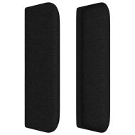 Горна табла за легло, черна, 203x16x78/88 см, плат