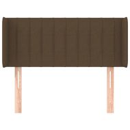 Горна табла за легло, тъмнокафява, 103x16x78/88 см, плат