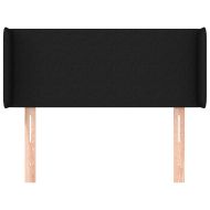 Горна табла за легло, черна, 83x16x78/88 см, плат