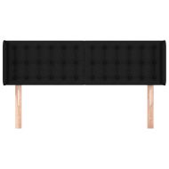 Горна табла за легло, черна, 147x16x78/88 см, плат