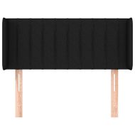 Горна табла за легло, черна, 83x16x78/88 см, плат