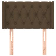 Горна табла за легло, тъмнокафява, 83x16x78/88 см, плат